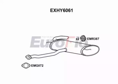 Амортизатор EuroFlo 0 4941 EXHY6061