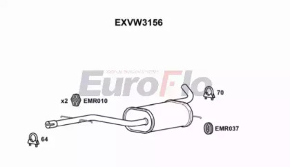 Амортизатор EuroFlo 0 4941 EXVW3156