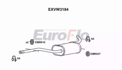 Амортизатор EuroFlo 0 4941 EXVW3184