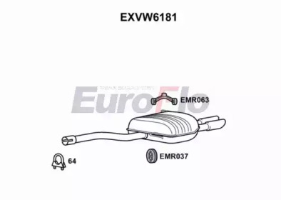 Амортизатор EuroFlo 0 4941 EXVW6181