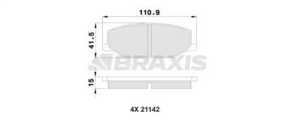Колодки тормозные BRAXIS AA0121