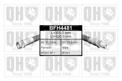 Шланг тормозной QUINTON HAZELL BFH4481