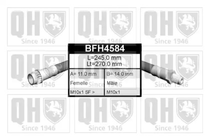 Шланг гальмівний QUINTON HAZELL BFH4584