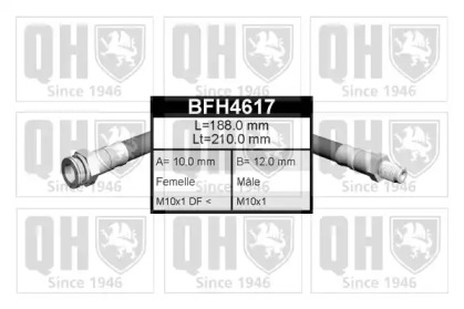 Шланг гальмівний QUINTON HAZELL BFH4617