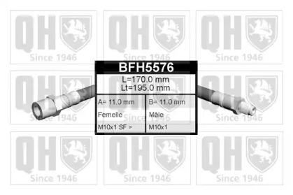Шланг гальмівний QUINTON HAZELL BFH5576