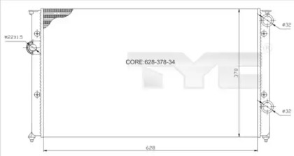Радіатор охолодження TYC 737-0026