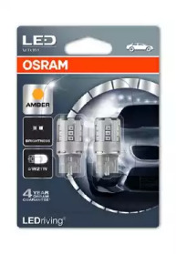 Лампа LED W21W (T20 SC) Amber к-т 2шт. OSRAM 7705YE02B