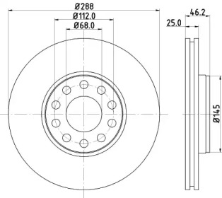 Диск тормозной MINTEX MDC2338