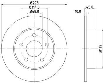Диск гальмівний MINTEX MDC1606