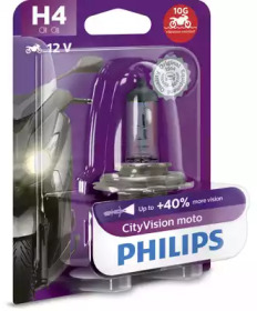 Лампа H4 CityVisionMoto PHILIPS 12342CTVBW