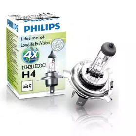 Лампа H4 LongLifeEcoVision PHILIPS 12342LLECOC1
