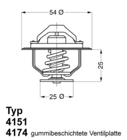 Термостат з прокладкою WAHLER 4174.79D