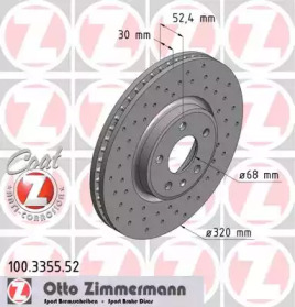 Диск тормозной Sport ZIMMERMANN 100.3355.52