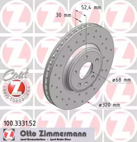 Диск тормозной Sport ZIMMERMANN 100.3331.52