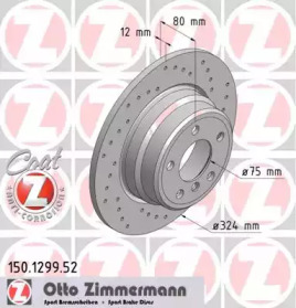 Диск тормозной Sport ZIMMERMANN 150.1299.52