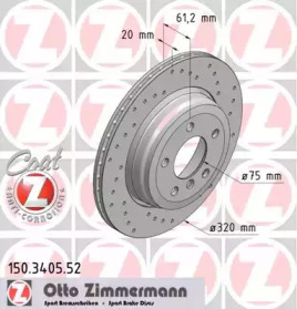 Диск тормозной Sport ZIMMERMANN 150.3405.52