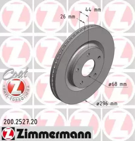 Диск тормозной передний ZIMMERMANN 200.2527.20