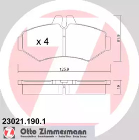 Колодки гальмівні ZIMMERMANN 23021.190.1