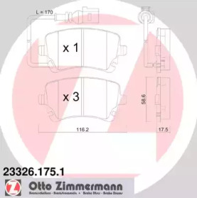 Колодки гальмівні ZIMMERMANN 23326.175.1