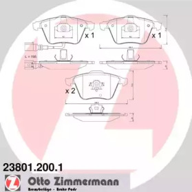 Колодки тормозные ZIMMERMANN 23801.200.1