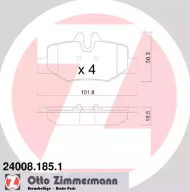 Колодки гальмівні ZIMMERMANN 24008.185.1