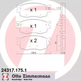 Колодки гальмівні ZIMMERMANN 24317.175.1