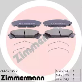 Колодки тормозные ZIMMERMANN 24452.175.2
