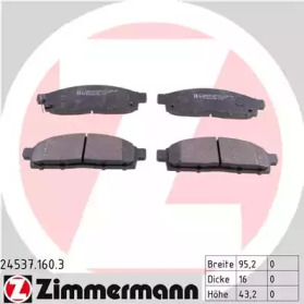 Колодки гальмівні ZIMMERMANN 24537.160.3