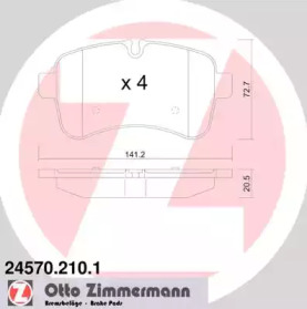 Колодки тормозные ZIMMERMANN 245702101