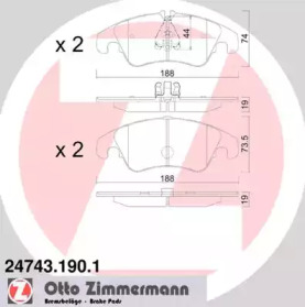 Колодки гальмівні ZIMMERMANN 247431901