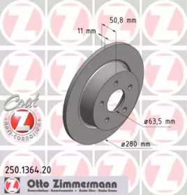 Диск тормозной задний ZIMMERMANN 250.1364.20