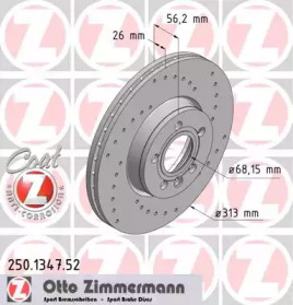 Диск тормозной ZIMMERMANN 250.1347.52