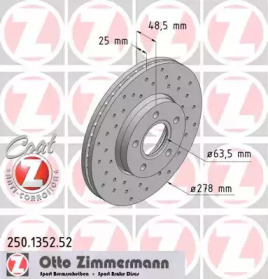Диск тормозной Sport ZIMMERMANN 250135252