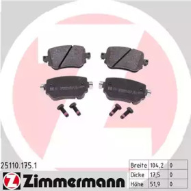 Колодки гальмівні ZIMMERMANN 25110.175.1