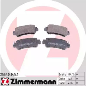 Колодки тормозные ZIMMERMANN 255401451