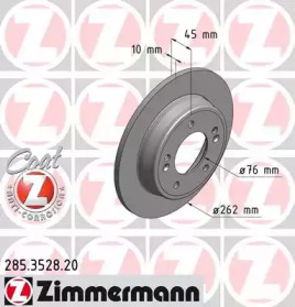 Диск тормозной Coat Z ZIMMERMANN 285352820