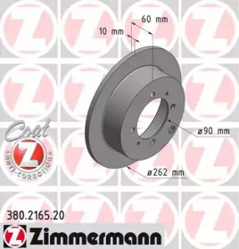 Диск тормозной Coat Z ZIMMERMANN 380.2165.20
