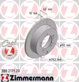 Диск тормозной Coat Z ZIMMERMANN 380.2171.20