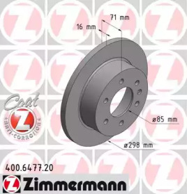 Диск тормозной Coat Z ZIMMERMANN 400.6477.20