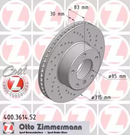 Диск тормозной Sport ZIMMERMANN 400.3614.52