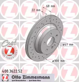 Диск тормозной Sport ZIMMERMANN 400.3622.52