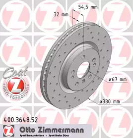 Диск тормозной Sport ZIMMERMANN 400.3648.52