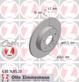 Диск тормозной Coat Z ZIMMERMANN 430.1485.20