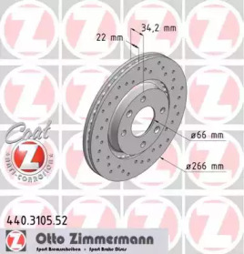 Диск тормозной Sport ZIMMERMANN 440.3105.52
