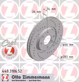 Диск тормозной Sport ZIMMERMANN 440.3106.52