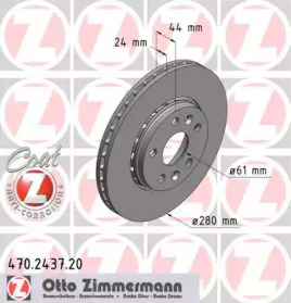 Диск тормозной Coat Z ZIMMERMANN 470.2437.20