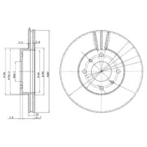 Диск тормозной DELPHI BG3596C