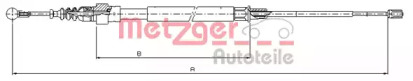 Трос стояночного тормоза METZGER 10.7509