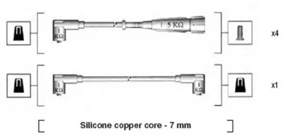 Дроти запалювання високовольтні комплект MAGNETI MARELLI 941275040840
