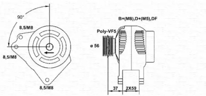 Генератор MAGNETI MARELLI 943355110010